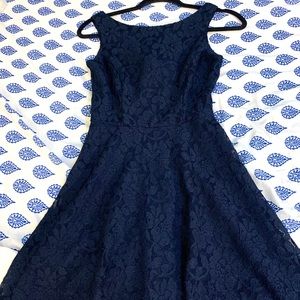 NAVY BLUE LACE DRESS